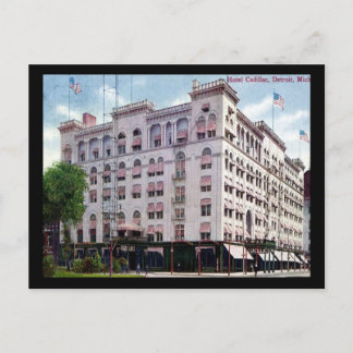 Hotel Cadillac, Detroit 1909 Vintage Vykort