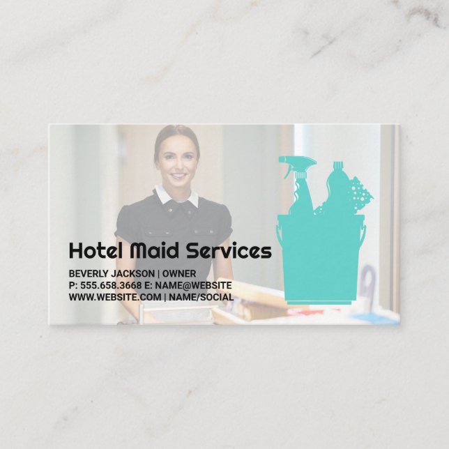 Hotel Cleaner | Maid-tjänster Visitkort (Framsida)