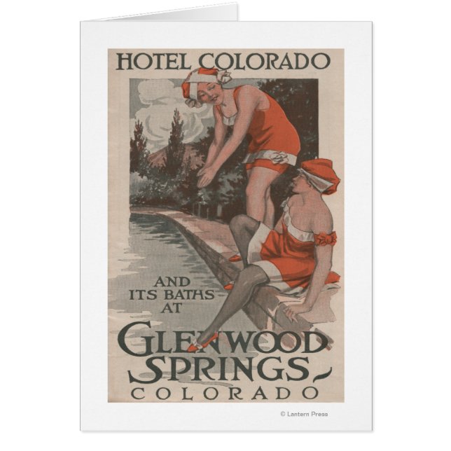 Hotel Colorado & Baths Poster Hälsningskort (Framsidan)