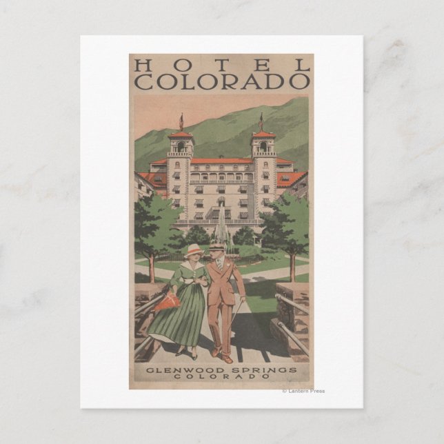 Hotel Colorado Travel Poster Vykort (Framsida)