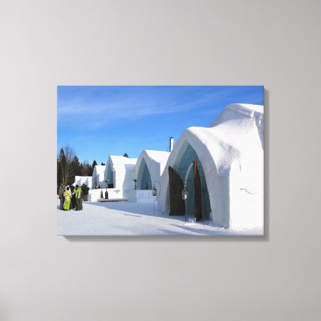 Hotel de Glace, Quebec, Kanada Canvastryck (Framsida)