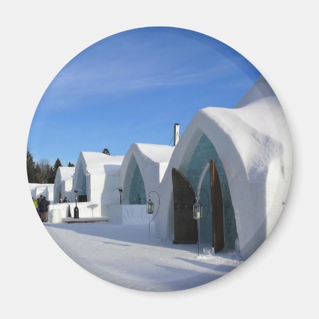 Hotel de Glace, Quebec, Kanada Magnet (Framsidan)
