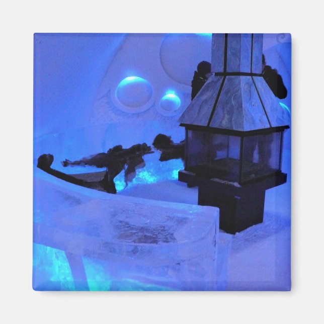 Hotel de Glace, Quebec, Kanada Magnet (Framsidan)