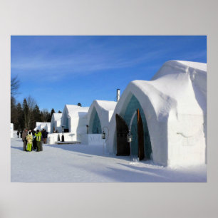 Hotel de Glace, Quebec, Kanada Poster