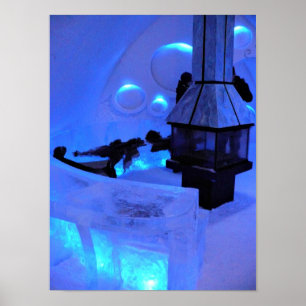 Hotel de Glace, Quebec, Kanada Poster