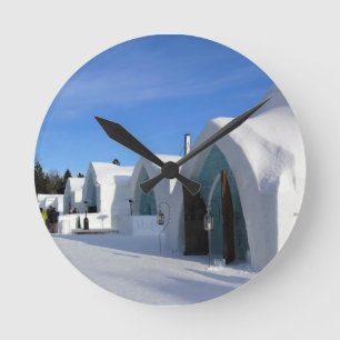 Hotel de Glace, Quebec, Kanada Rund Klocka