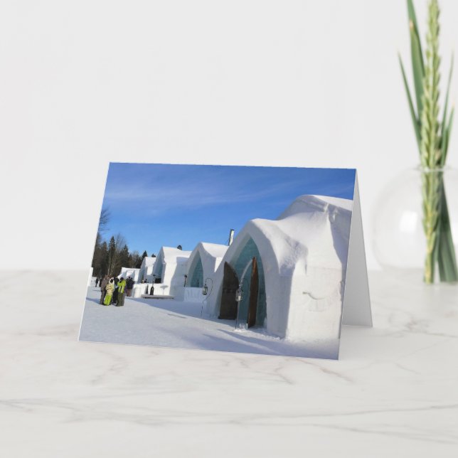 Hotel de Glace, Quebec, Kanada Tack Kort (Framsida)