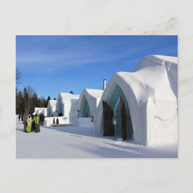 Hotel de Glace, Quebec, Kanada Vykort (Framsida)