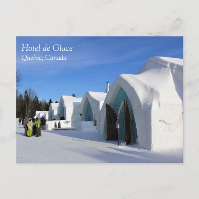 Hotel de Glace, Quebec, Kanada Vykort (Framsida)