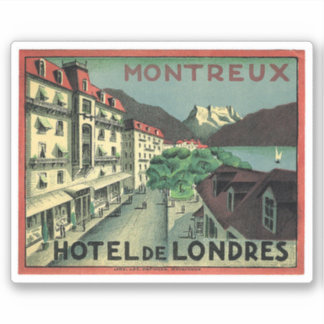 Hotel de Londre Montreux Schweiz Klistermärken