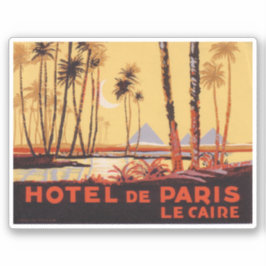 Hotel de Paris Cairo Sticker Klistermärken