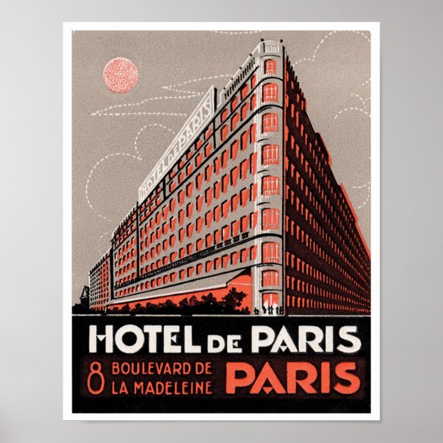 Hotel De Paris Poster (Framsidan)