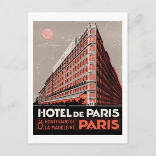 Hotel De Paris Vykort
