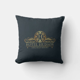 Hotel Decor Luxury Blue Guld Kudde