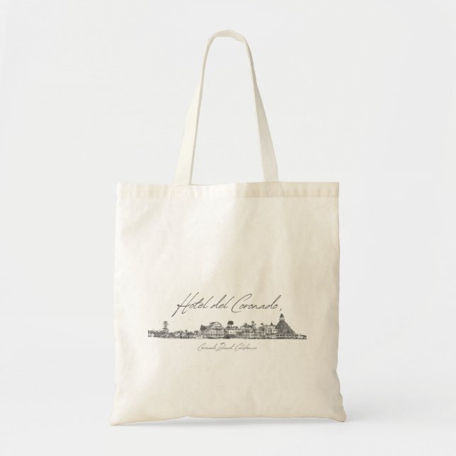 Hotel del Coronado San Diego Tote Bag Tygkasse (Framsidan)