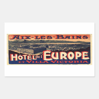 Hôtel del Europe (Aix Les Bains) Rektangulärt Klistermärke