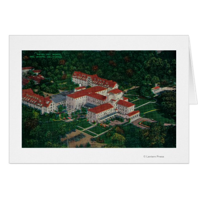 Hotel Del Monte från airDel Monte, CA Hälsningskort (Framsidan Horizontal)