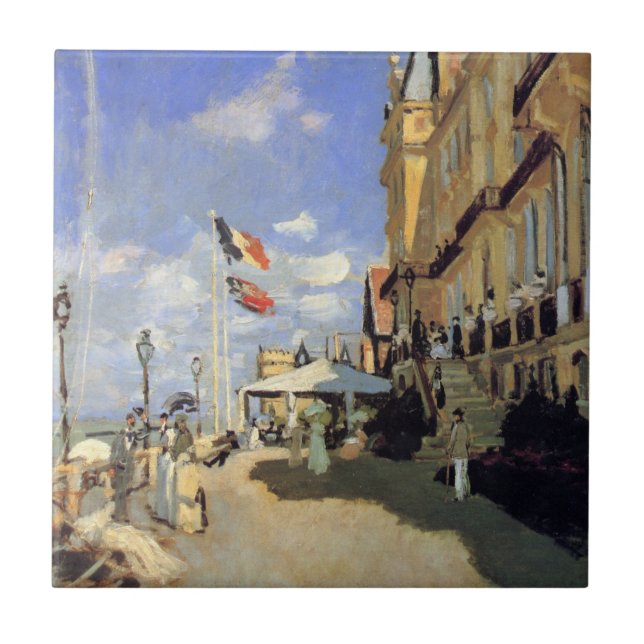 Hotel des Roches Noires, Trouville av Claude Monet Kakelplatta (Framsidan)
