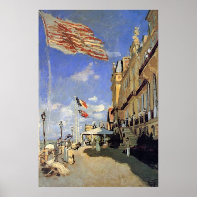 Hotel des Roches Noires, Trouville av Claude Monet Poster (Framsidan)