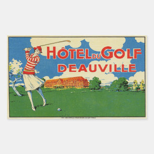 Hotel du Golf (Deauville Frankrike) Rektangulärt Klistermärke