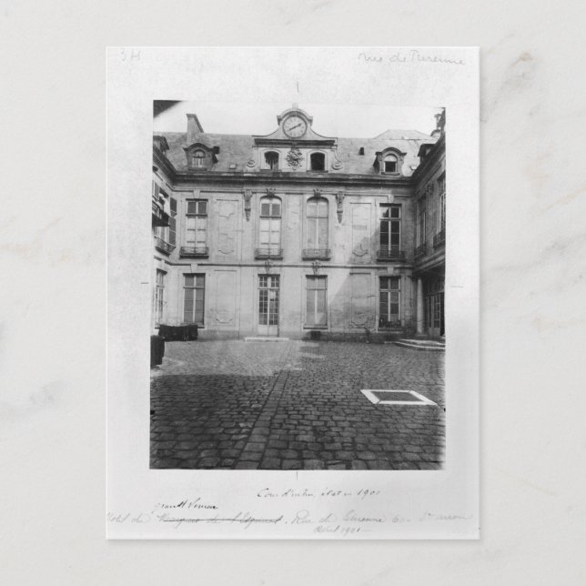 Hotel du Grand Veneur i Paris 60 rue de Vykort (Framsida)