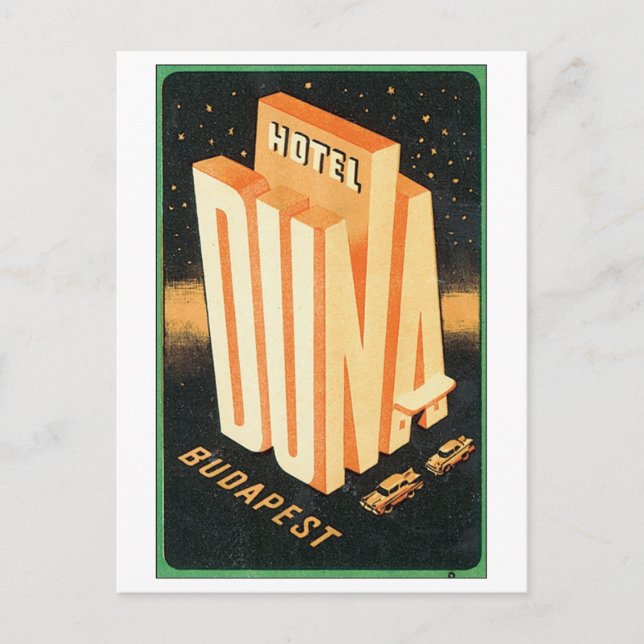 Hotel Duna, Budapest Vykort (Framsida)