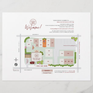 Hotel Egendom Karta/Anpassad design Reklamblad