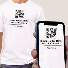 Hotel eller Restaurant Namn med QR-kod T-Shirt