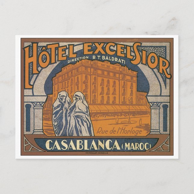 Hotel Excelsior Casablanca Vykort (Framsida)