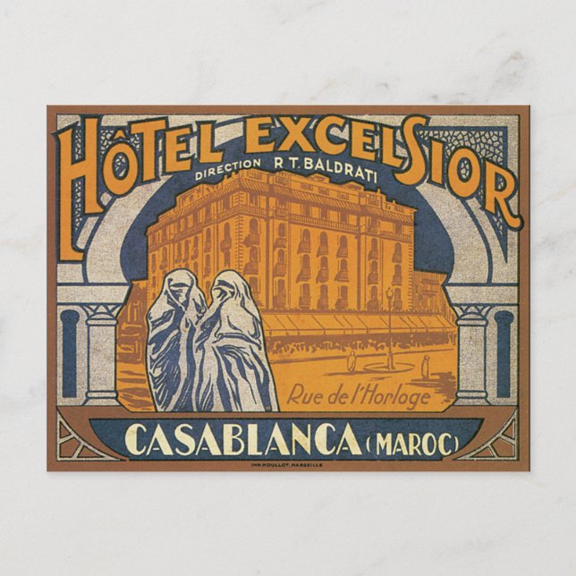 Hotel Excelsior Casablanca Vykort (Framsida)