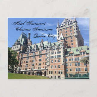 Hotel Fairmont Chateau Frontenac Quebec-vykort Helg Vykort