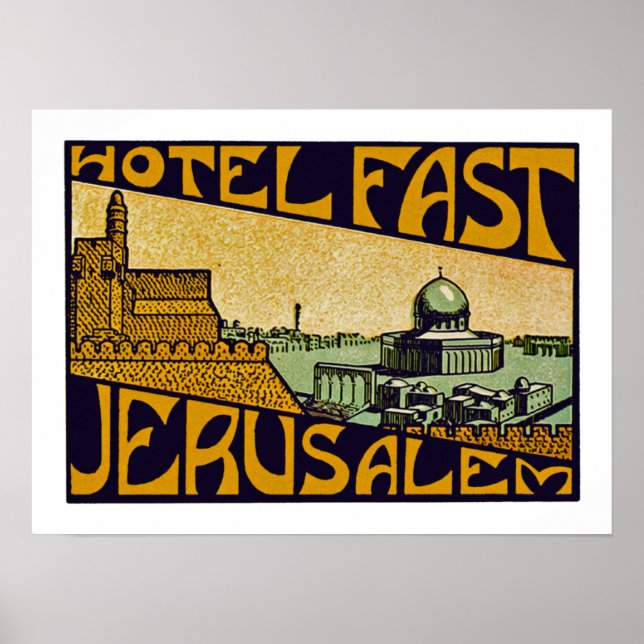 Hotel Fast Jerusalem Poster (Framsidan)
