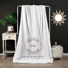 Hotel Guest House Namn Logotyp White Fleecefilt