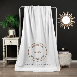 Hotel Guest House Namn Logotyp White Fleecefilt
