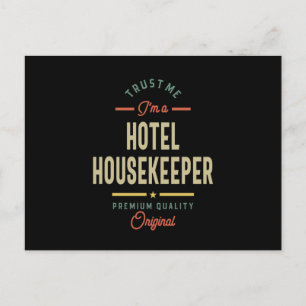 Hotel Housekeeper-jobbtitel-gåva Vykort
