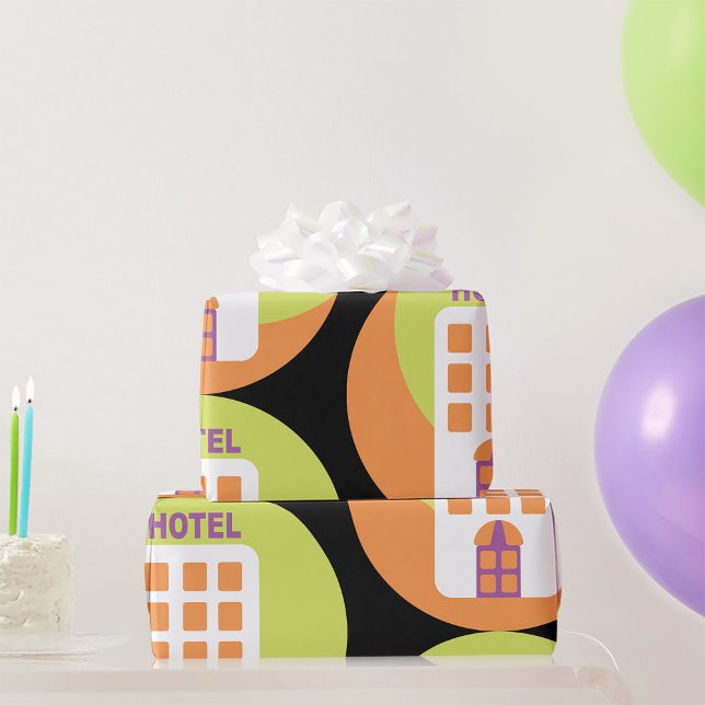 Hotel Icon Wrapping Paper Presentpapper (Skapare uppladdad)