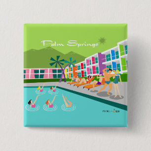 Hotel-knapp för Retro Handflatan Vår Knapp