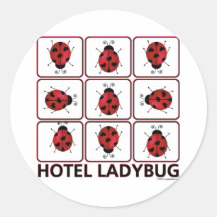 Hotel Ladybug Runt Klistermärke