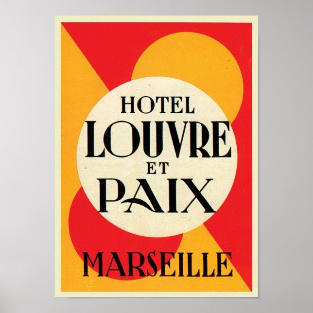 Hotel Louvre et Paix Marseille Poster (Framsidan)