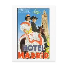 Hotel Madrid Vintage resor Poster