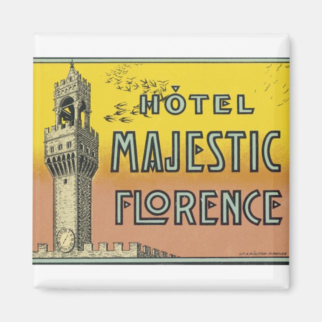 Hotel Majestic Florence Magnet (Framsidan)