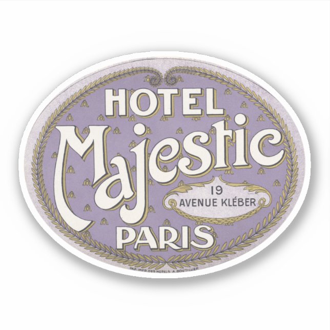 Hotel Majestic Paris Klistermärken (Framsida)