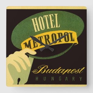 Hotel Metropol Budapest Ungern Bellhopps hatt Fyrkantig Klocka