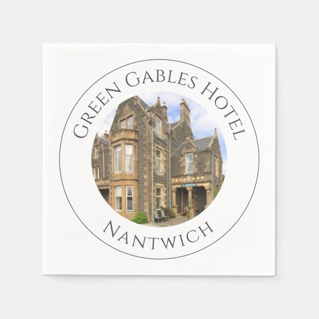 Hotel Namn Plus Hotel Photo on Pappersservett (Framsidan)