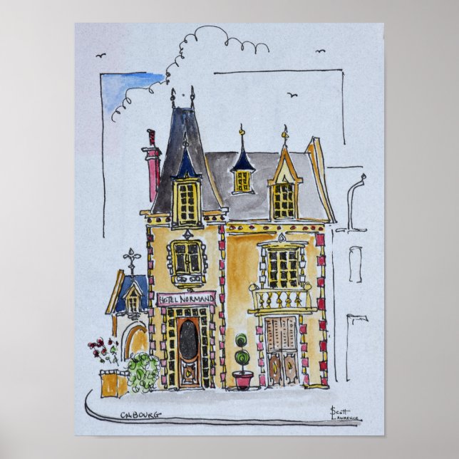 Hotel Normany | Kobourg, Frankrike Poster (Framsidan)
