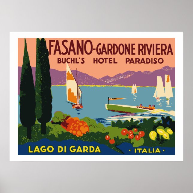 Hotel Paradiso (Lago di Garda - Italien) Poster (Framsidan)