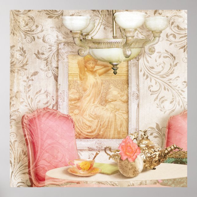 Hotel Paris c. 1900 Paristidskrift Frankrike Tearo Poster (Framsidan)