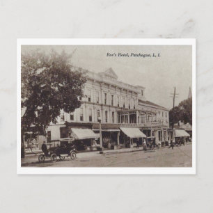 Hotel, Patchogue, Long Island, New York Vintage Vykort