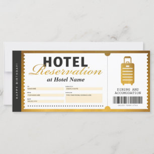 Hotel-platsreservationscertifikat Guld-kupongcerti