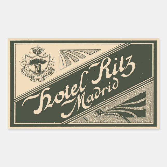 Hotel Ritz (Madrid - Spain) Rektangulärt Klistermärke (Framsida)